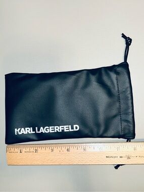 Karl Lagerfeld black eyeglass soft case pouch